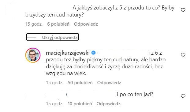 Screen z profilu Macieja Kurzajewskiego