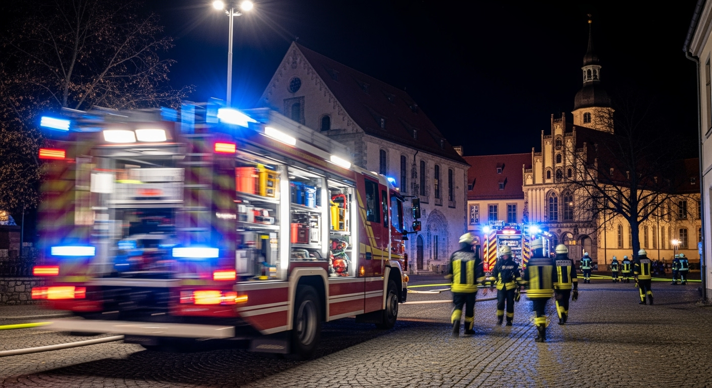 Kellerbrand in Erlangen: 30 Bewohner finden Schutz in Kirche