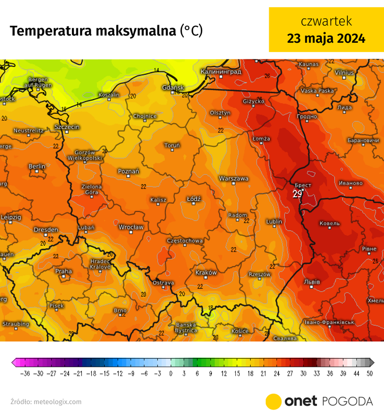 Najgoręcej będzie na krańcach wschodnich i północno-wschodnich