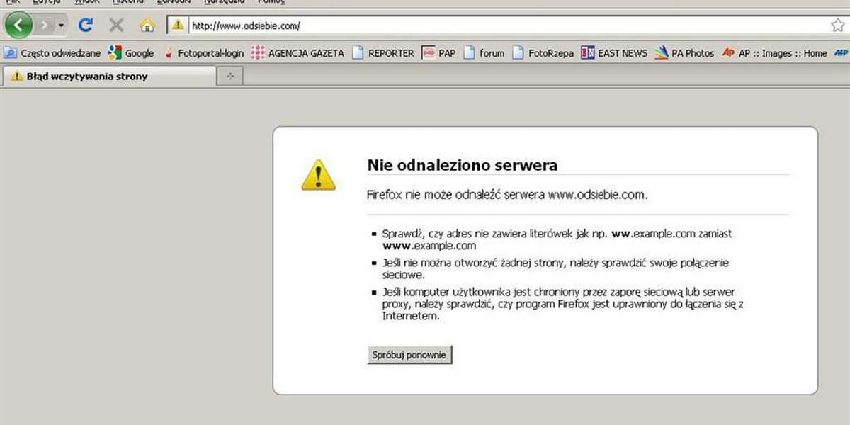 Serwis OdSiebie.com zamknięty