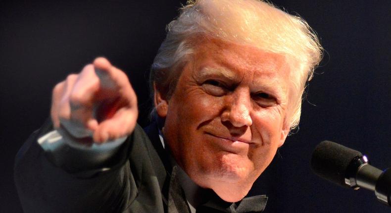 President Donald Trump at the Ford's Theatre Gala, an annual charity event to honor the legacy of President Abraham Lincoln, in Washington on Sunday.