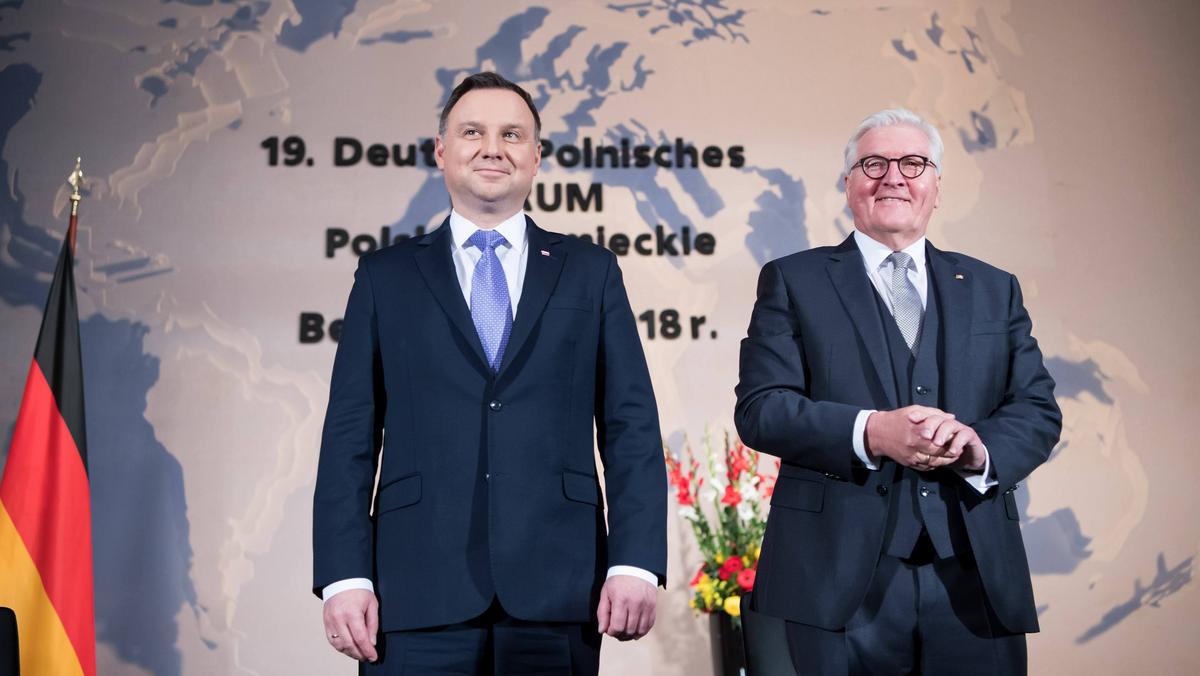 Prezydent Polski Andrzej Duda i prezydent Niemiec Frank-Walter Steinmeier.