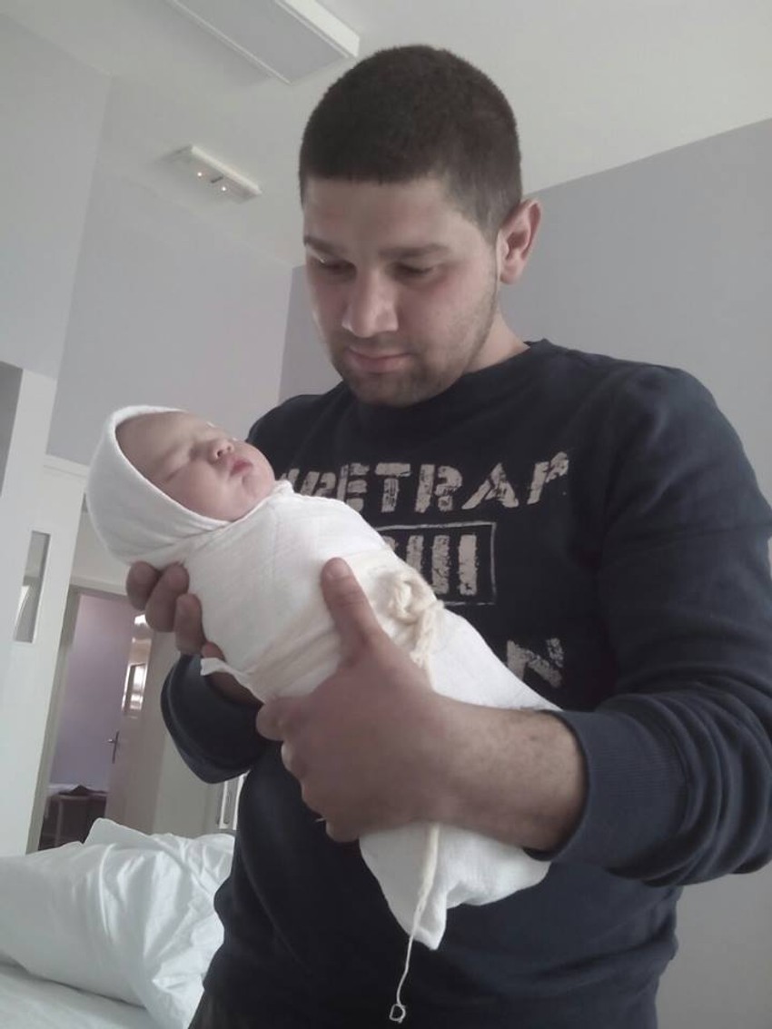 Miloš Trajković sa sinom