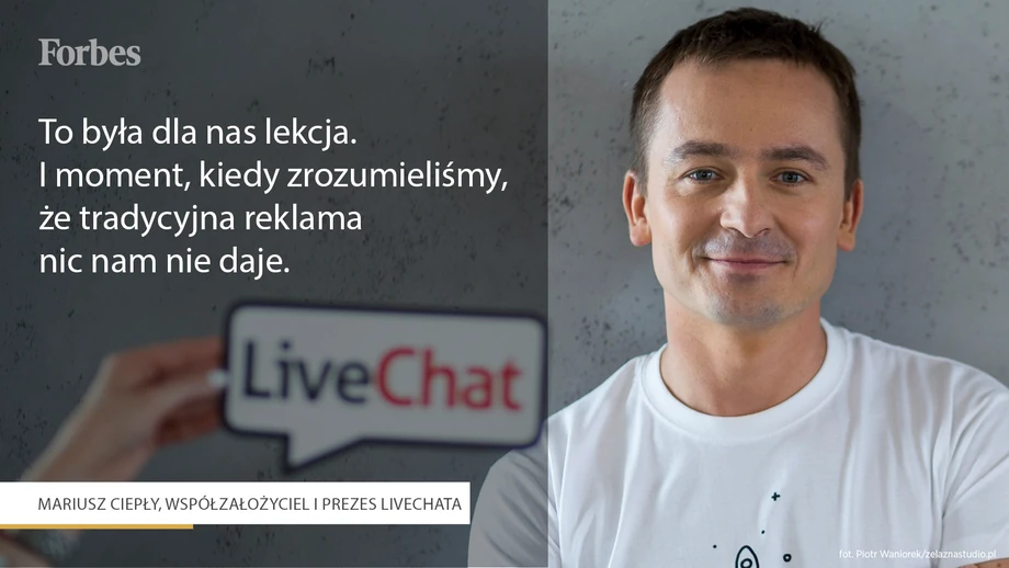 Mariusz Ciepły, współzałożyciel i prezes LiveChata 