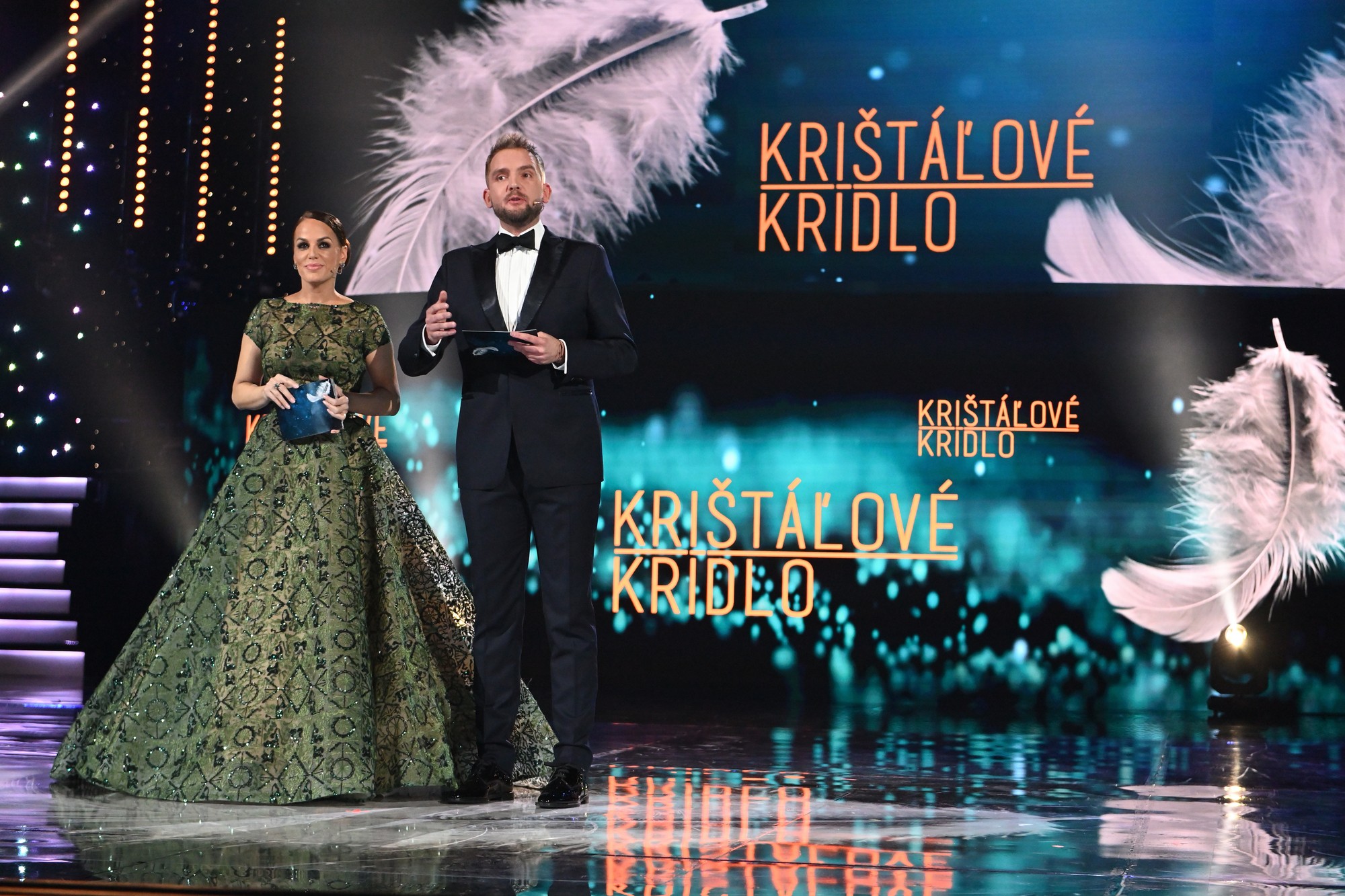 Karin Haydu a Libor Bouček na galavečeri Krištáľové krídlo 2018.