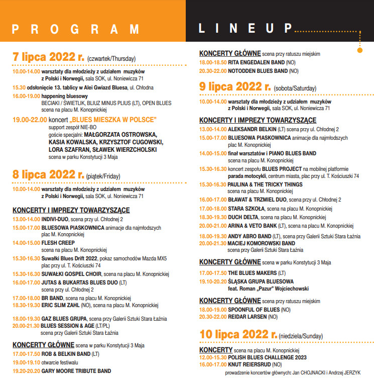 15. edycja Suwałki Blues Festival. Program 