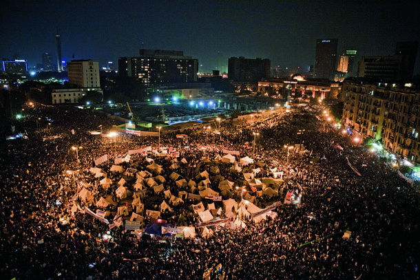 THRESHOLD OF LIBERTY Protesters in Cairo’s Tahrir Square during demonstrations against Egyptian President Mohammed Morsi in November 2012