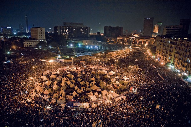 THRESHOLD OF LIBERTY Protesters in Cairo’s Tahrir Square during demonstrations against Egyptian President Mohammed Morsi in November 2012