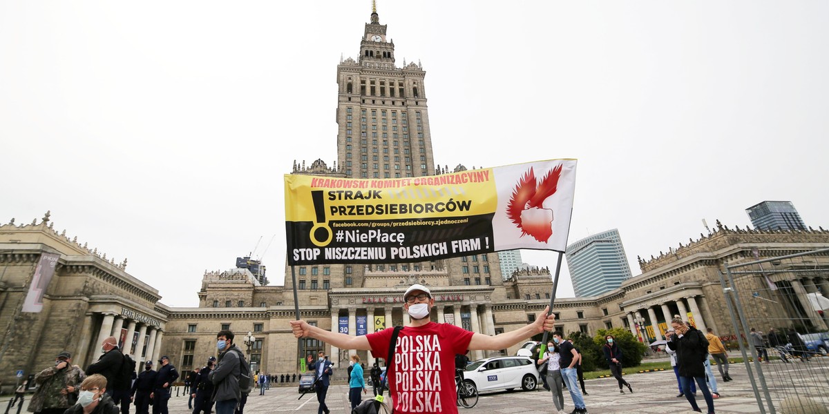 Przedsiębiorcy znowu wyszli na ulice. Znowu dojdzie do strać z policją?