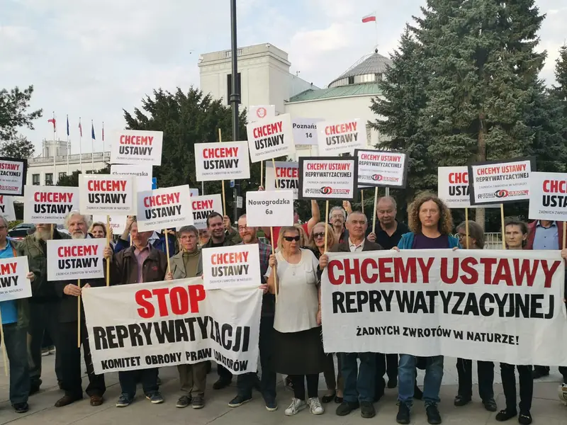 Protest lokatorów w Warszawie