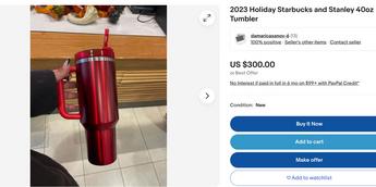 People are reselling Starbucks' $50 red Stanley holiday cups for