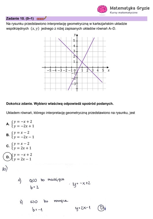 Arkusz CKE i odpowiedzi. Matematyka, poziom podstawowy formuła 2023 - zadanie 10