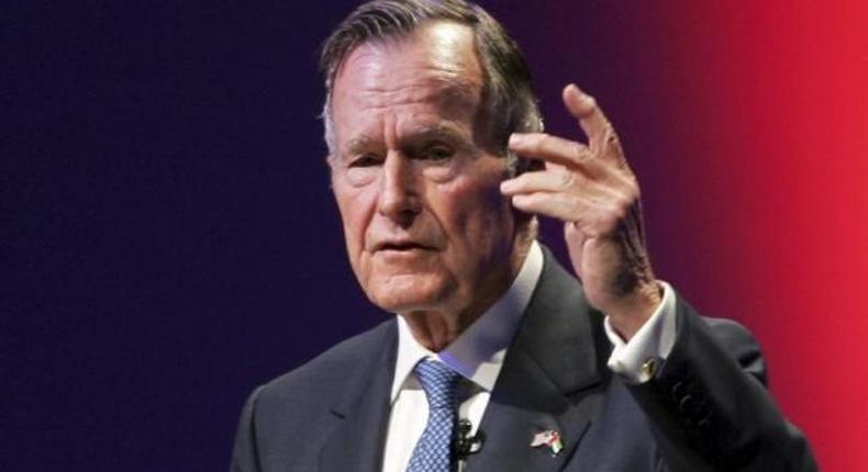 Former U.S. President George H.W. Bush fractures neck in fall at home