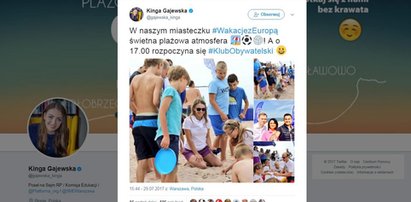 Politycy PO na plaży! „Infantylna opozycja"