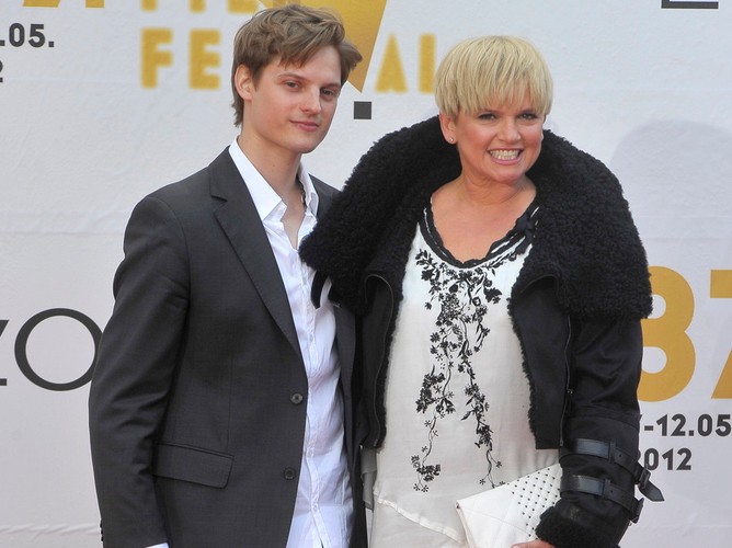 Katarzyna Figura z synem Aleksandrem, też aktorem