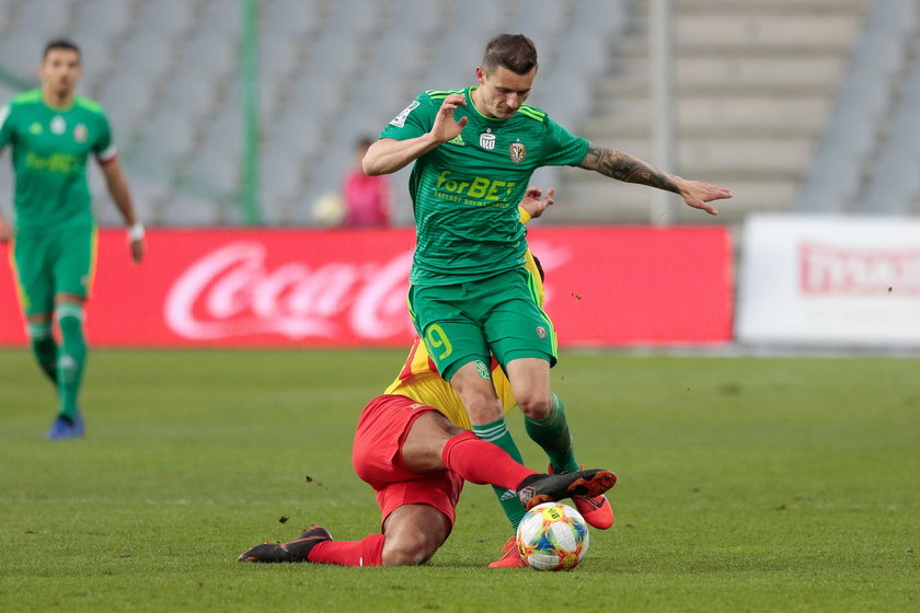 Pilka nozna. Ekstraklasa. Korona Kielce - Slask Wroclaw. 22.04.2019