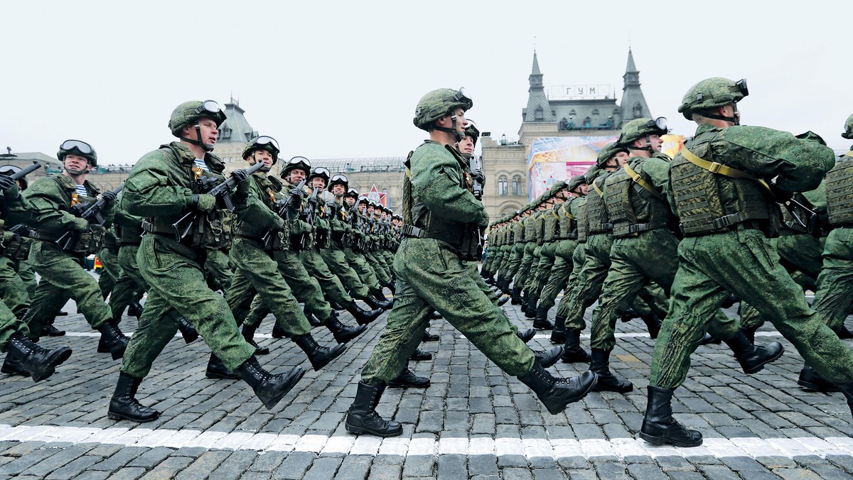 Russian army parade marking the World War II anniversary in Moscow