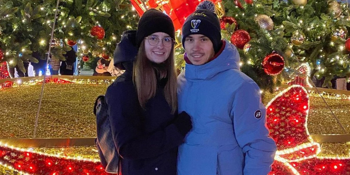 Karolina Płocharczyk i Dominik Kubera w świątecznym nastroju. 
