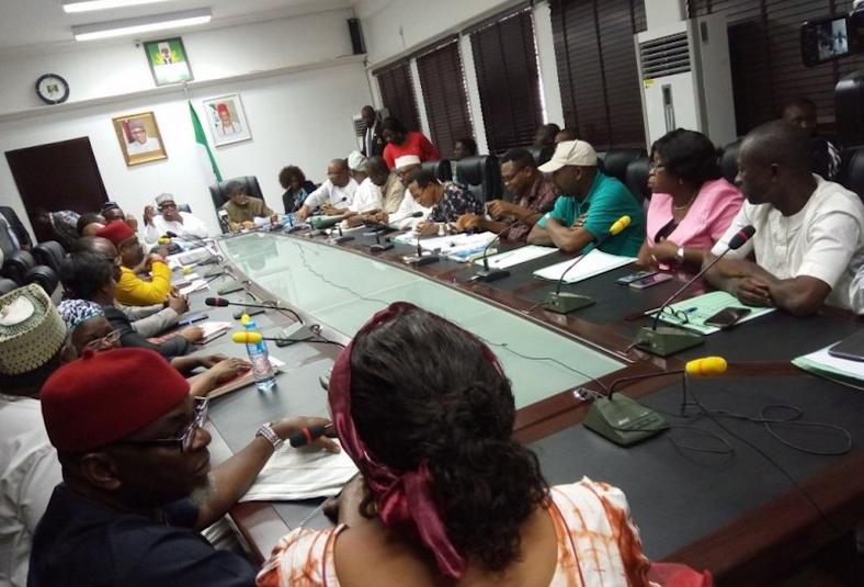 Federal Government representatives and leaders of the Academic Staff Union of Universities during one of their meetings to end ASUU strike 