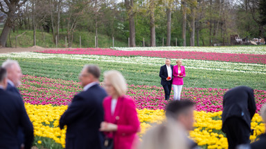 Agata Kornhauser-Duda ma swoją odmianę tulipanów. Para prezydencka tradycyjnie polała go szampanem