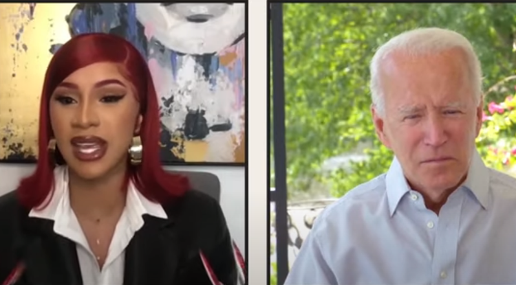 Cardi B Joe Bidennel beszélget