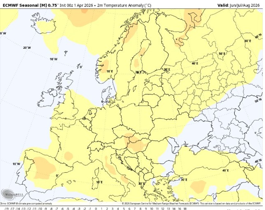 Najavljene su temperature iznad proseka tokom leta ove godine