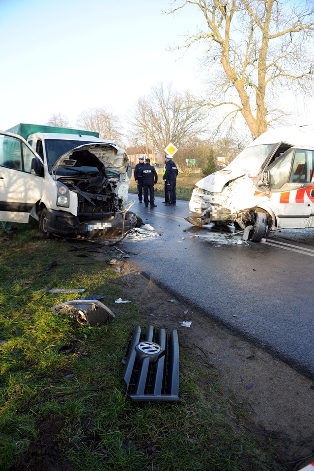 WYSOKA KAMIEŃSKA WYPADEK ZDERZENIE BUSÓW