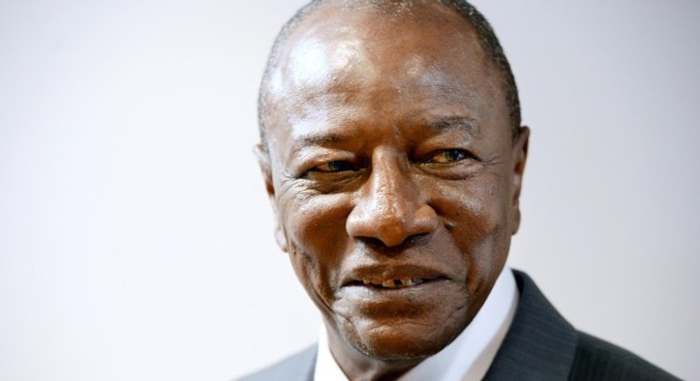 Guinean President Alpha Conde, pictured on June 7, 2017, has offered to work with Qatar and other Gulf countries in order to reach a compromise for the ongoing Gulf crisis