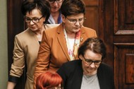 Beata Kempa, Elżbieta Witek,Beata Szydło, Anna Zalewska i Elżbieta Rafalska