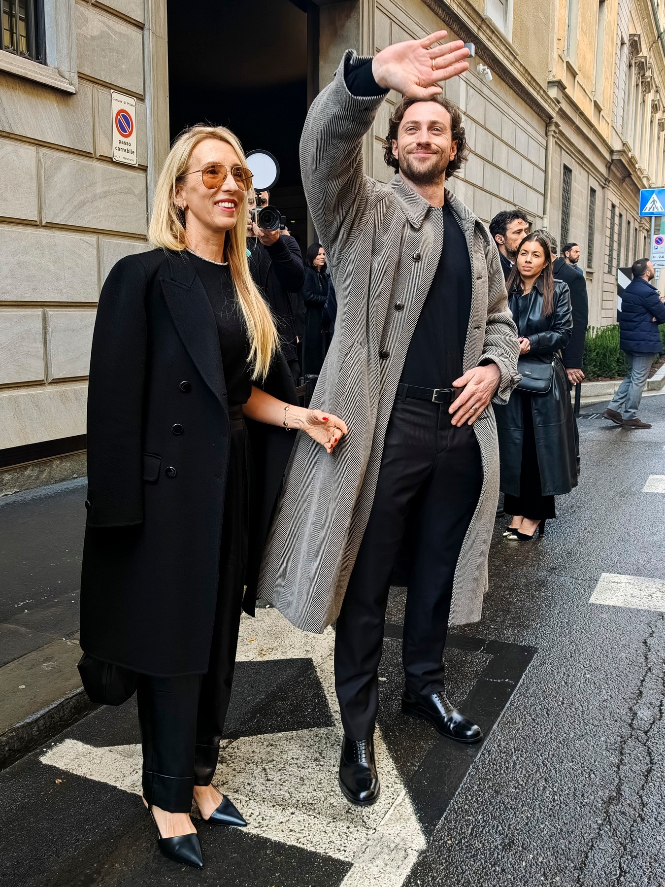 Aaron Taylor-Johnson s manželkou.