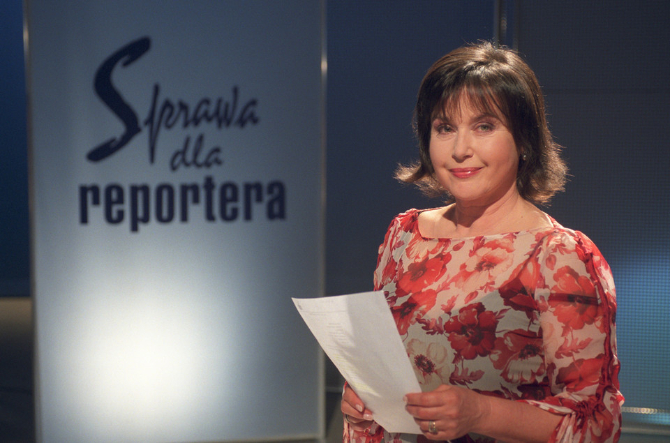 Elżbieta Jaworowicz w programie "Sprawa dla reportera", 2003 r.