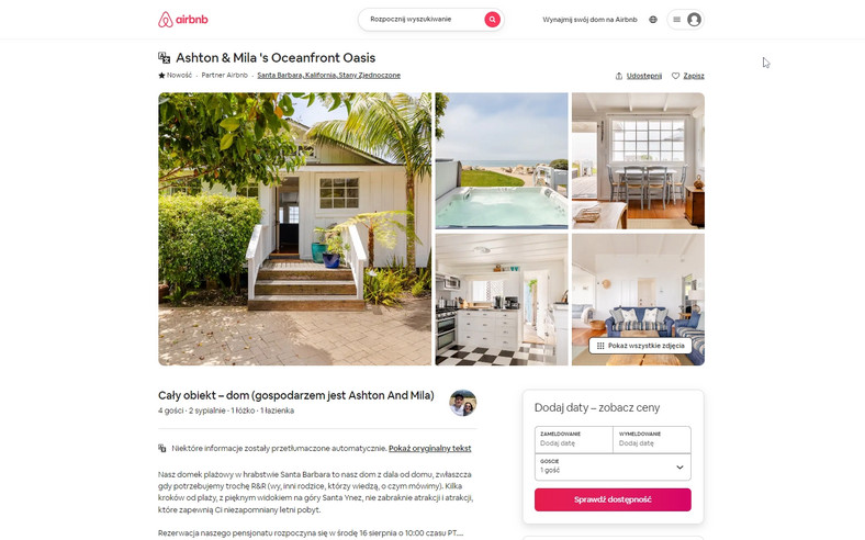 Ashton Kutcher i Mila Kunis udostępniają swój dom na Airbnb