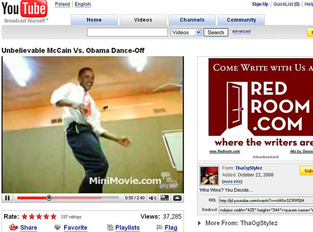 Zobacz, kto tańczy lepiej: Obama czy McCain