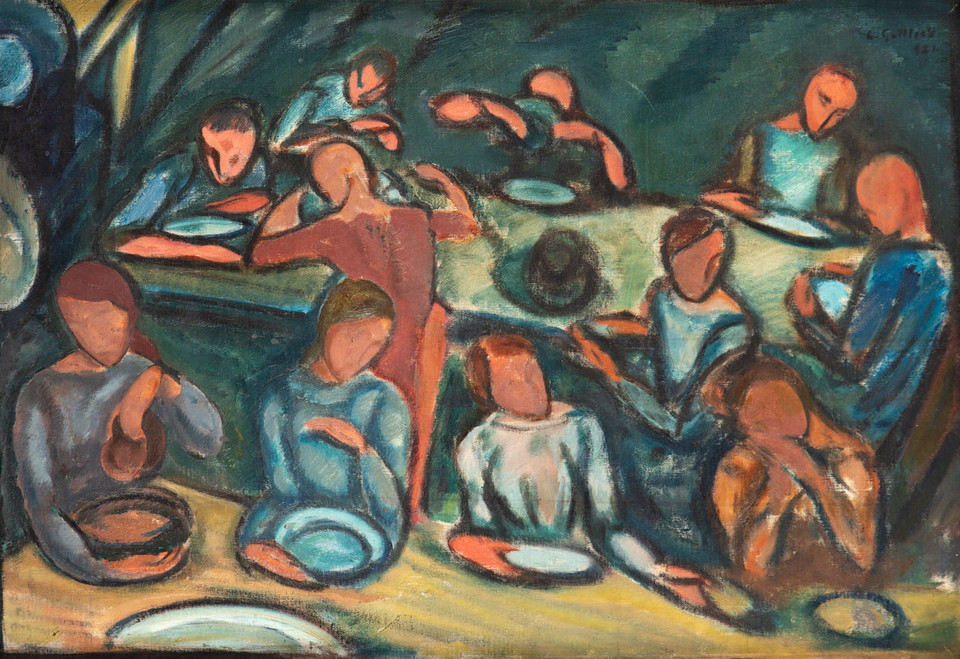 Leopold Gottlieb, "Wieczerza rybaków" (1921)