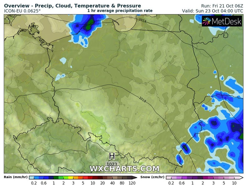 W nocy opadów będzie trochę mniej