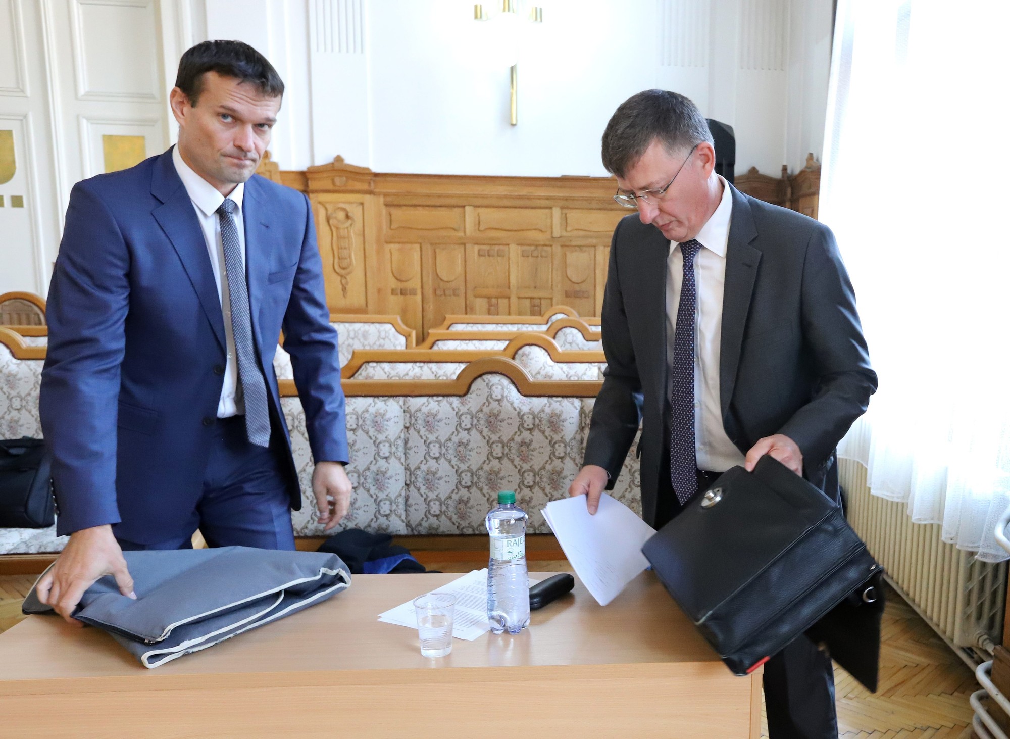 Bývalý predstaviteľ finančnej správy Milan Grega v kauze Mýtnik na Špecializovanom trestnom súde v Banskej Bystrici.