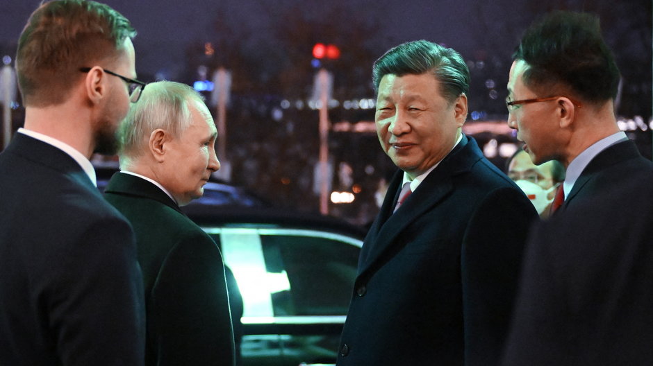 Prezydent Rosji Władimir Putin oraz przewodniczący Chińskiej Republiki Ludowej Xi Jinping