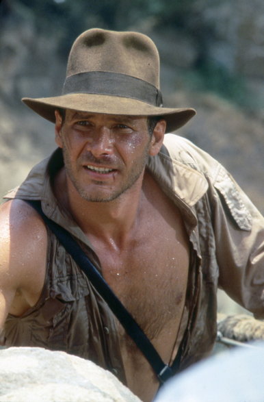 Harrison Ford w filmie "Indiana Jones i świątynia zagłady" (1984)