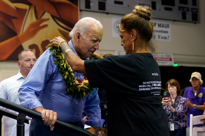 Poseta Džoa Bajdena Lahajni na ostrvu Maui, Havaji, nakon katastrofalnih požara