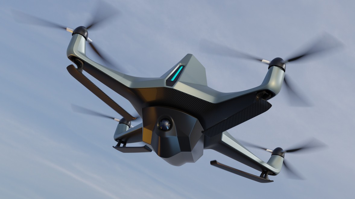 Policajný dron krúži vo výške stopäťdesiat metrov a vodič ho zdola prakticky nezbadá ani nepočuje. 