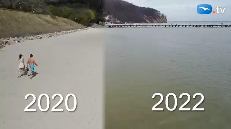 Plaża w Orłowie zanikła