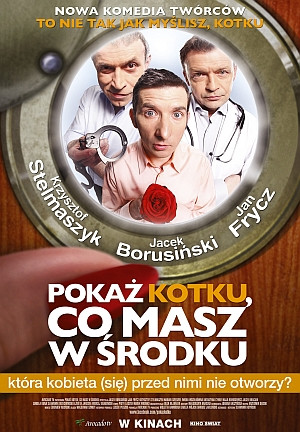 "Pokaż kotku, co masz w środku" - plakat mały