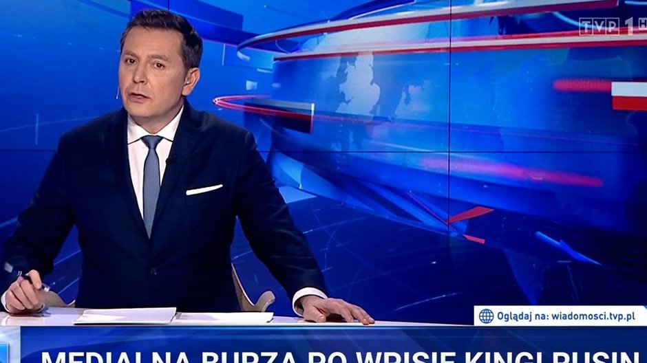 "Wiadomości TVP": kadr z programu