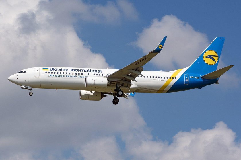 Ukraine International Airlines Boeing 737-800 with the registration UR-PSR lands at Budapest Ferenc 