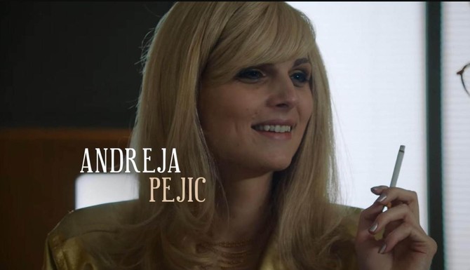 Andreja u filmu "Daliland" kao Amanda Lir, androgena Dalijeva muza