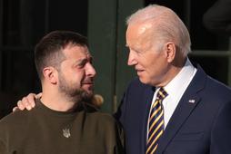 Wołodymyr Zełenski i Joe Biden