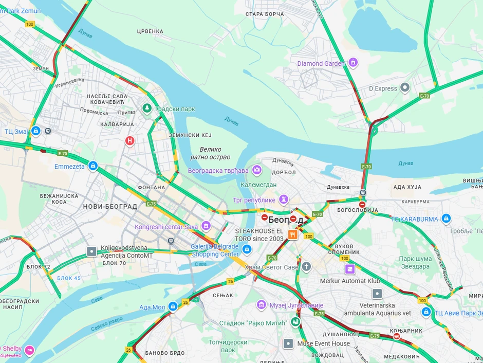 Gužve u Beogradu 26.11