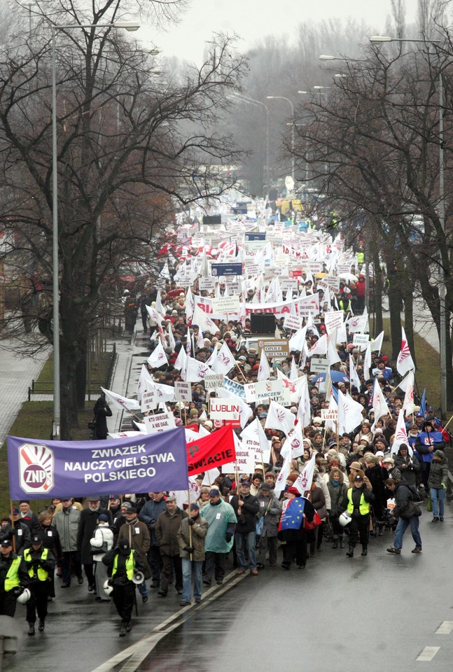 WARSZAWA MANIFESTACJA ZNP