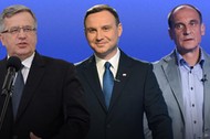 kolaż Paweł Kukiz, Bronisław Komorowski, Andrzej Duda