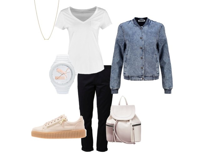 STYLIZACJE z dżinsową kurtką